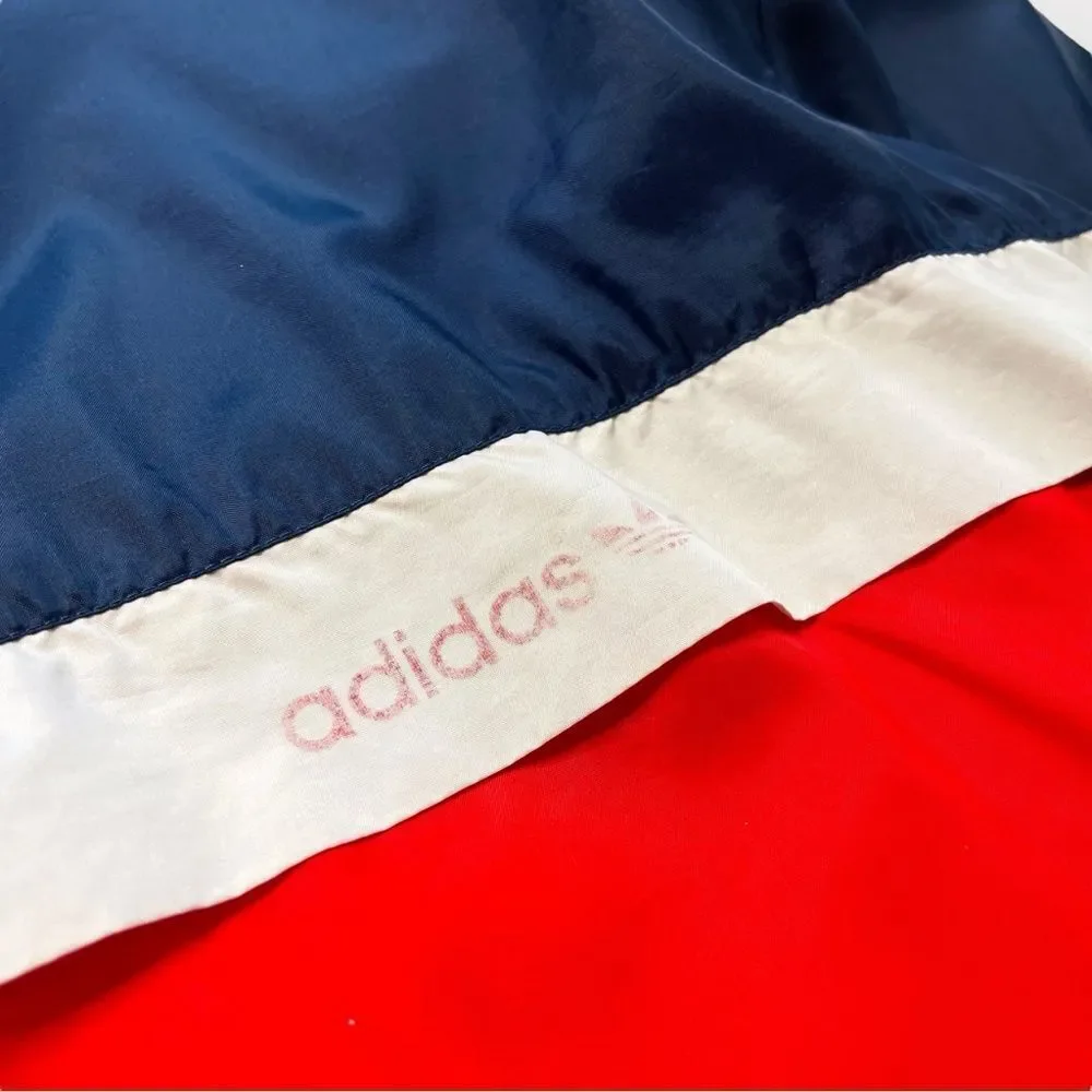 Vtg 70s 80s adidas Windbreaker 1/4 Zip Jacket, Anorak Pocket Hooded Lightweight - Picture 5 of 11